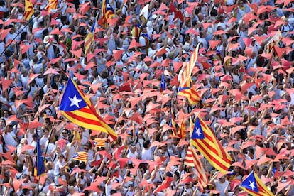 A march in Barcelona on September 11.