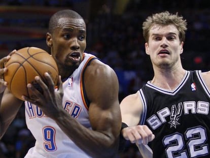 Ibaka y Splitter en un Thunder-Spurs.