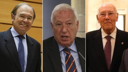 De izquierda a derecha, Pío García-Escudero, José Manuel García-Margallo y José Manuel Romay Beccaría.
