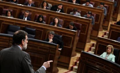 Mariano Rajoy durant una sessió de control al Congrés.