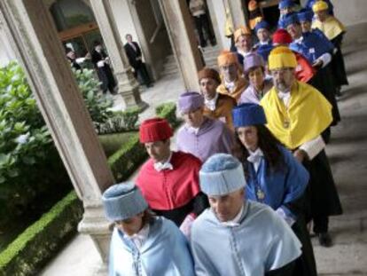 Acto académico en la Universidad de Santiago de Compostela.