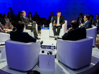 Vista de la mesa redonda organizada por EL PAÍS en el Foro Económico Mundial, en São Paulo (Brasil).