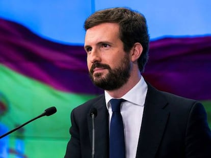 El presidente del Partido Popular, Pablo Casado.