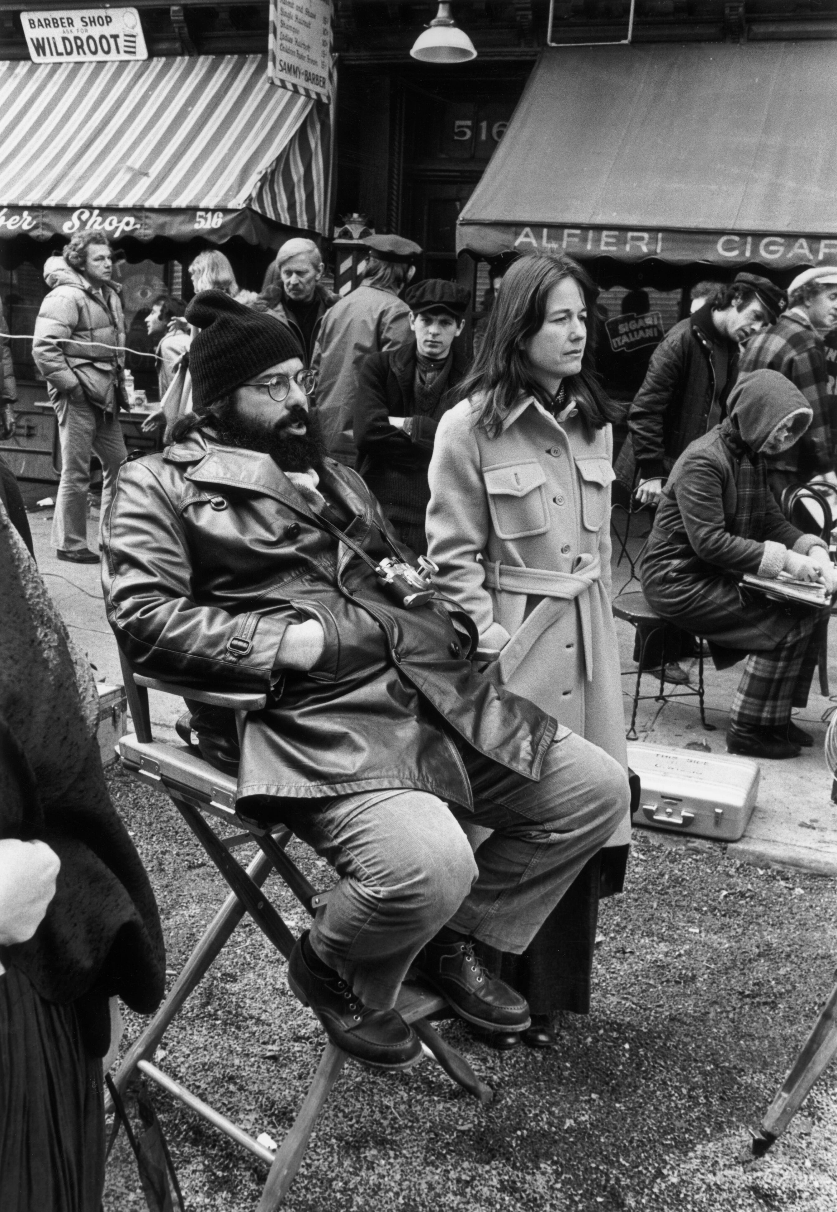 Francis Ford Coppola, junto a su esposa, Eleanor, en el rodaje de 'El Padrino II' en 1974.