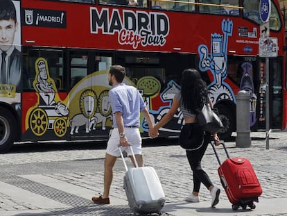 Turistas en el centro de Madrid.