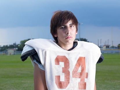 'J.D.', fotografía de Catherine Opie perteneciente a su serie High School Football (2007-2009)