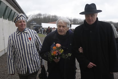 Jorge Semprún, durante un acto en el campo de concentración de Buchenwald.