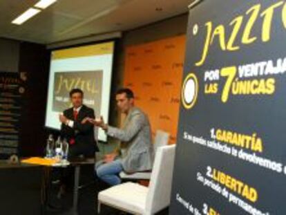 El presentador Jesus Vazquez en una campa&ntilde;a publicitiaria de Jazztel 