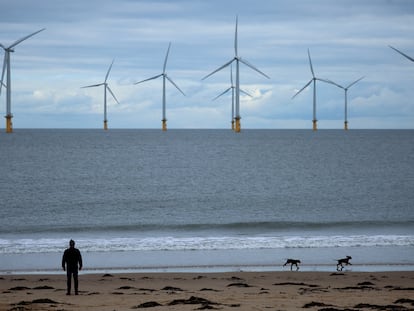 Parque eólico Teesside, en Redcar (Inglaterra).