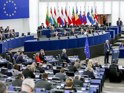 El presidente de la Comisi&oacute;n Europea, Jean-Claude Juncker, durante el debate del estado de la Uni&oacute;n en septiembre, en Estrasburgo.