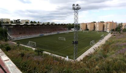 Estado actual del antiguo canódromo de Carabanchel, cerrado desde agosto de 2016.