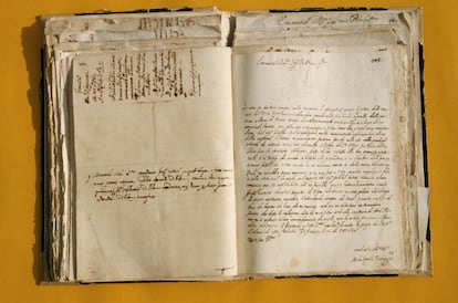 Un manuscrito original de Galileo Galilei.