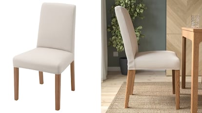Esta es un modelo de silla para el salón que prescinde de apoyabrazos y mantiene un diseño muy elegante