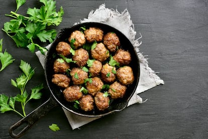Albóndigas de pollo.