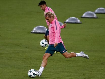 Antoine Griezmann durante un entrenamiento.