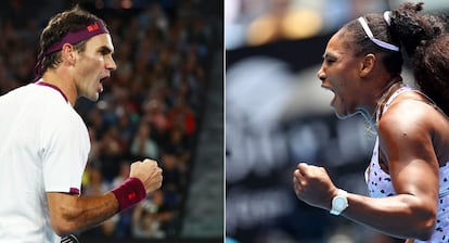 Roger Federer y Serena Williams, durante el pasado Open de Australia en Melbourne. / HANNAH MCKAY | KAI PFAFFENBACH