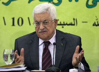 El presidente palestino Mahmoud Abbas, el pasado domingo.
