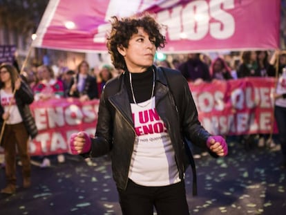 Marta Dillon em uma das marchas do 'Ni Una Menos'.