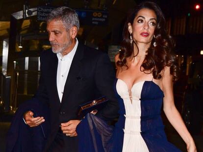 Los Clooney en un evento en Nueva York este 5 de diciembre.