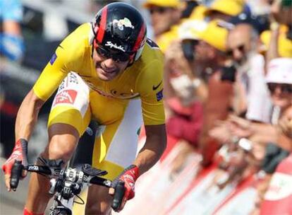 El ciclista Óscar Pereiro, durante el pasado Tour de Francia