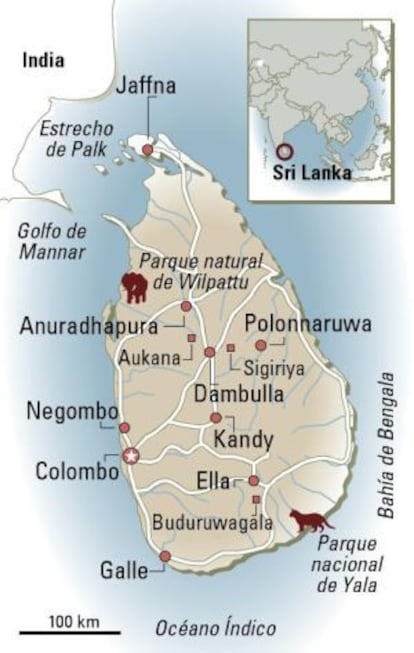 Mapa de Sri Lanka