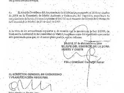 Escrito de Enrique Porto agilizando el expediente del SAU 21 de El Molar.