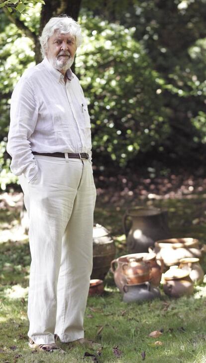 Xosé Manuel Beiras, líder de Anova, el pasado miércoles en su casa de Brión.