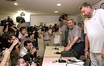 José María Fidalgo y Cándido Méndez durante la rueda de prensa.