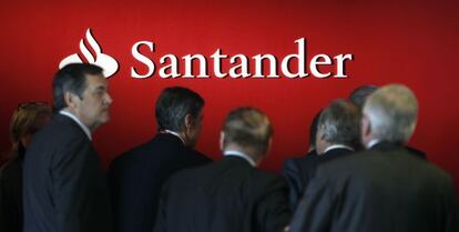 Acto de presentaci&oacute;n de los resultados del banco Santander el pasado jueves.