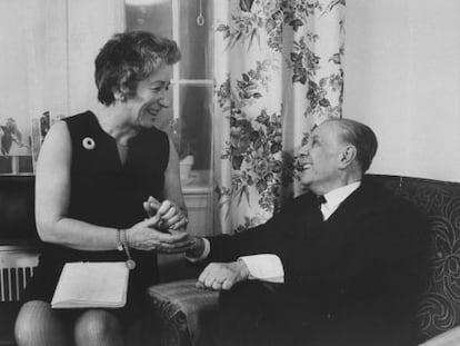 Jorge Luis Borges y su primera esposa, Elsa Astete Mill&aacute;n.