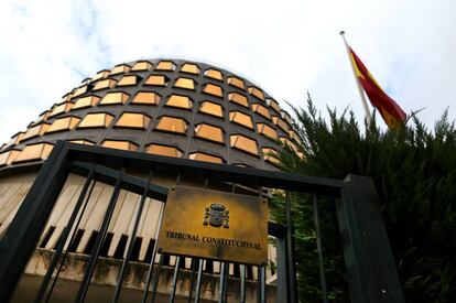 Fachada de la sede del Tribunal Constitucional, en Madrid.