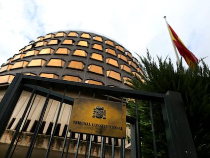 Fachada de la sede del Tribunal Constitucional, en Madrid.