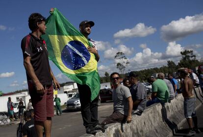 Paralisação de caminhoneiros no Rio de Janeiro, na terça-feira.