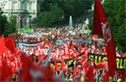 Manifestación en Madrid en apoyo a la huelga general del 20 de junio.