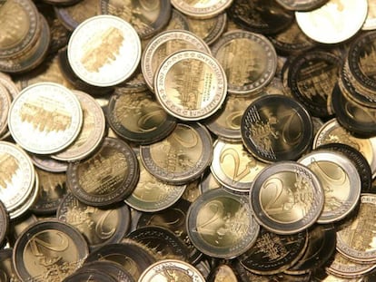Monedas de dos euros.