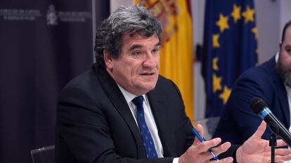 El ministro de Inclusión, Seguridad Social y Migraciones de España, José Luis Escrivá, este miércoles en la Embajada de España en Washington.