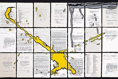 <i>Tamaño folio</i> (1975), obra del Equipo Crónica de la colección Helga de Alvear.