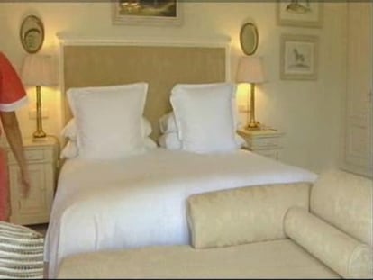 Puertas abiertas a la villa donde se hospedaron las Obama