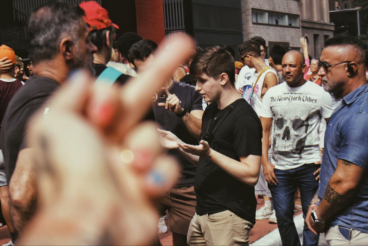 La Marcha Transmasculina en São Paulo.