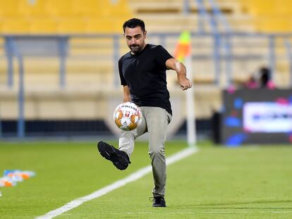 El técnico Xavi Hernández, durante un partido del Al Sadd en Doha.