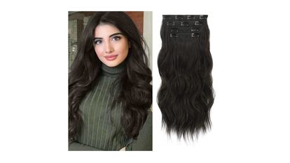 Set de extensiones cabello ondulado de FESHFEN