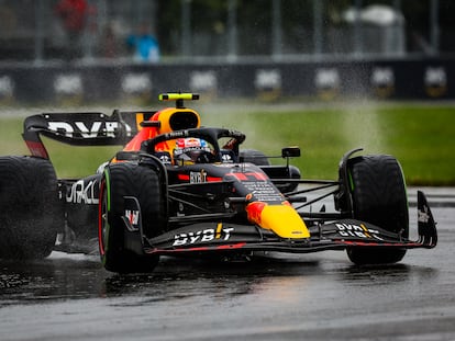 El Red Bull de Checo Pérez, durante el Gran Premio de Canadá de la Fórmula 1.