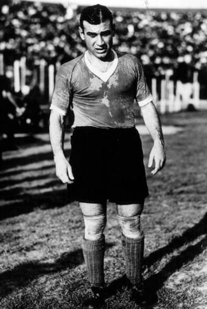 El argentino Francisco Varallo, durante el Mundial de 1930.