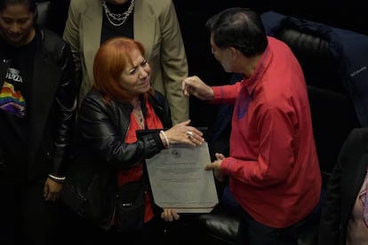 Rosario Piedra y Gerardo Fernández Noroña en Ciudad de México. 