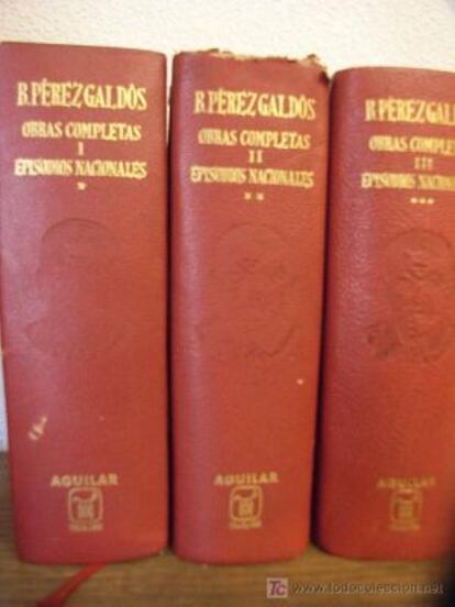Ejemplares de los Episodios Nacionales de Benito Pérez Galdós