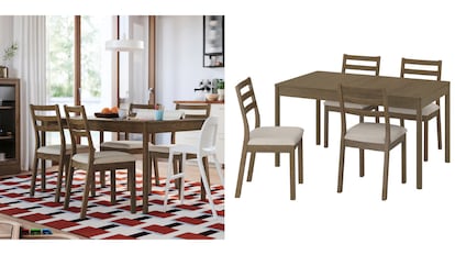 A Ikea está oferecendo descontos em mesas e cadeiras em dezembro.