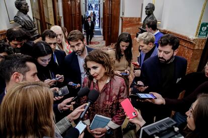 La ministra de Hacienda, María Jesús Montero, en el Congreso el pasado 24 de noviembre.