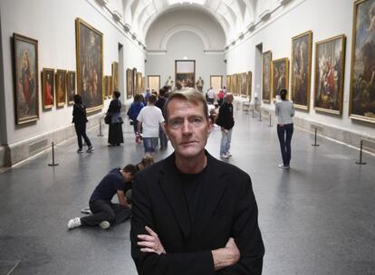El autor británico Lee Child, ayer en el Prado.
