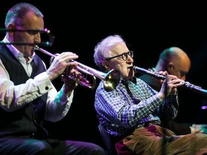 Woody Allen durant el seu concert al Liceu.