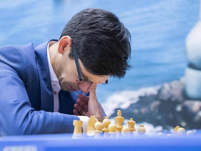 El ajedrecista Anish Giri, durante la 81 edición del torneo Tata Steel Chess, en Holanda, el 12 de enero.